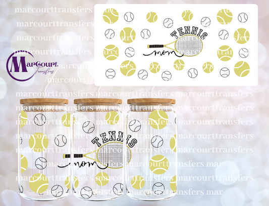 TENNIS MOM-16 0Z-UV DTF CUP WRAP