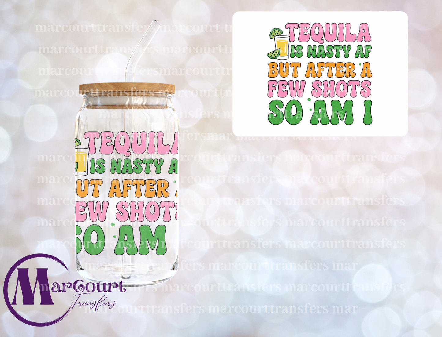TEQUILA IS NASTY ASF-DECAL-UV DTF CUP WRAP