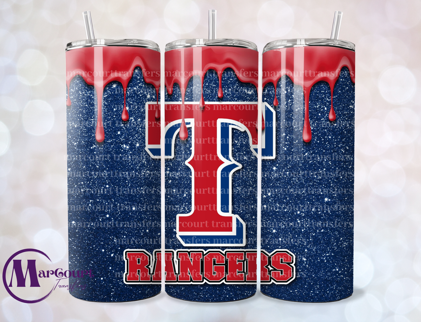 TEXAS RANGERS-SKINNY TUMBLER TRANSFER