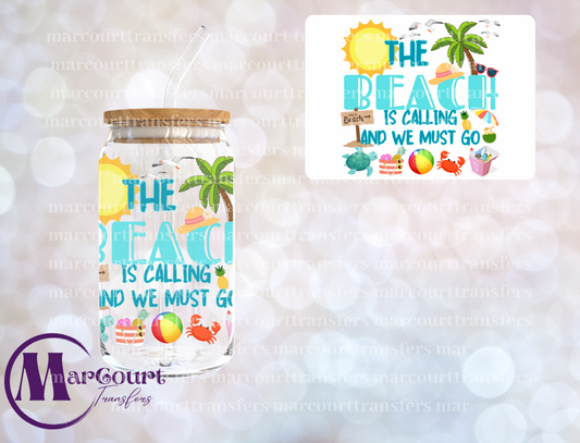 THE BEACH IS CALLING AND I MUST GO-DECAL-UV DTF CUP WRAP