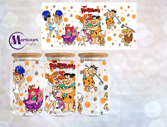 FLINTSTONES-16 0Z-UV DTF CUP WRAP