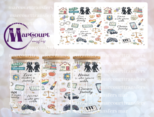 THE FOSTERS 2-16 0Z-UV DTF CUP WRAP