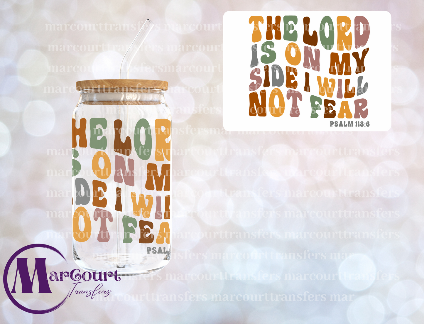 THE LORD IS ON MY SIDE-UV DTF CUP WRAP