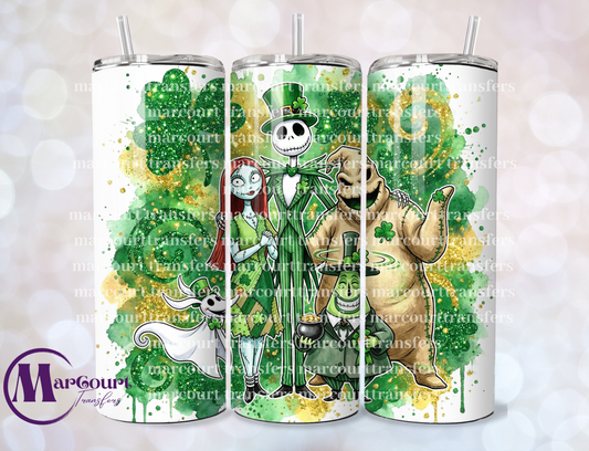 THE NIGHT BEFORE CHRISTMAS ST PATRICKS DAY-SKINNY TUMBLER TRANSFER (SUBLIMATION)