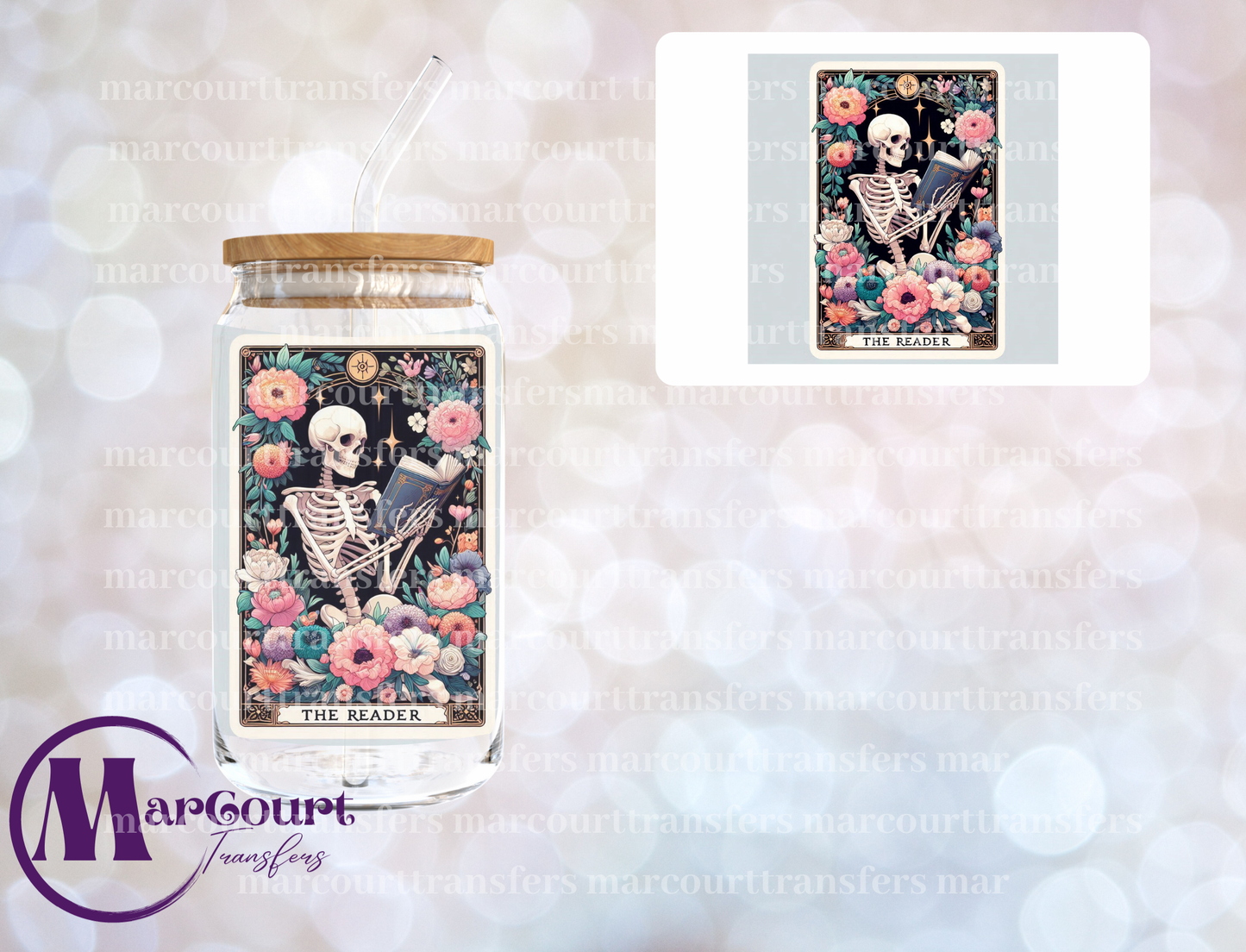 THE READER TAROT-DECAL-UV DTF CUP WRAP