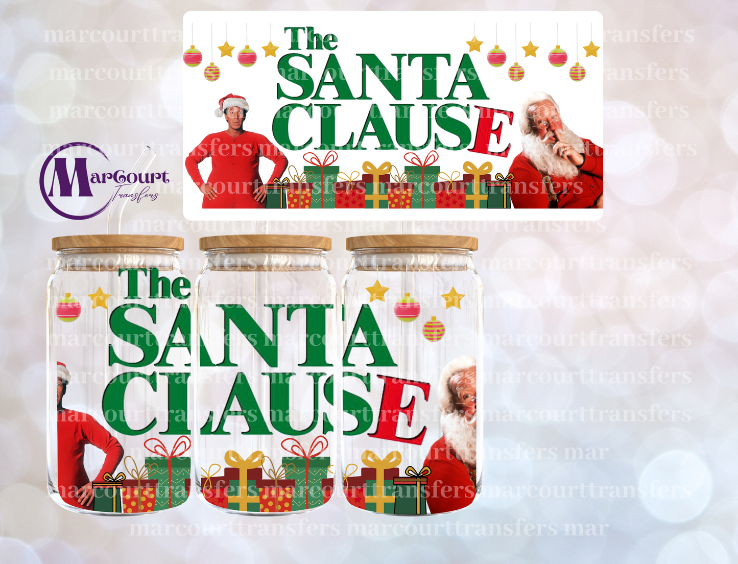 THE SANTA CLAUS-16 0Z-UV DTF CUP WRAP