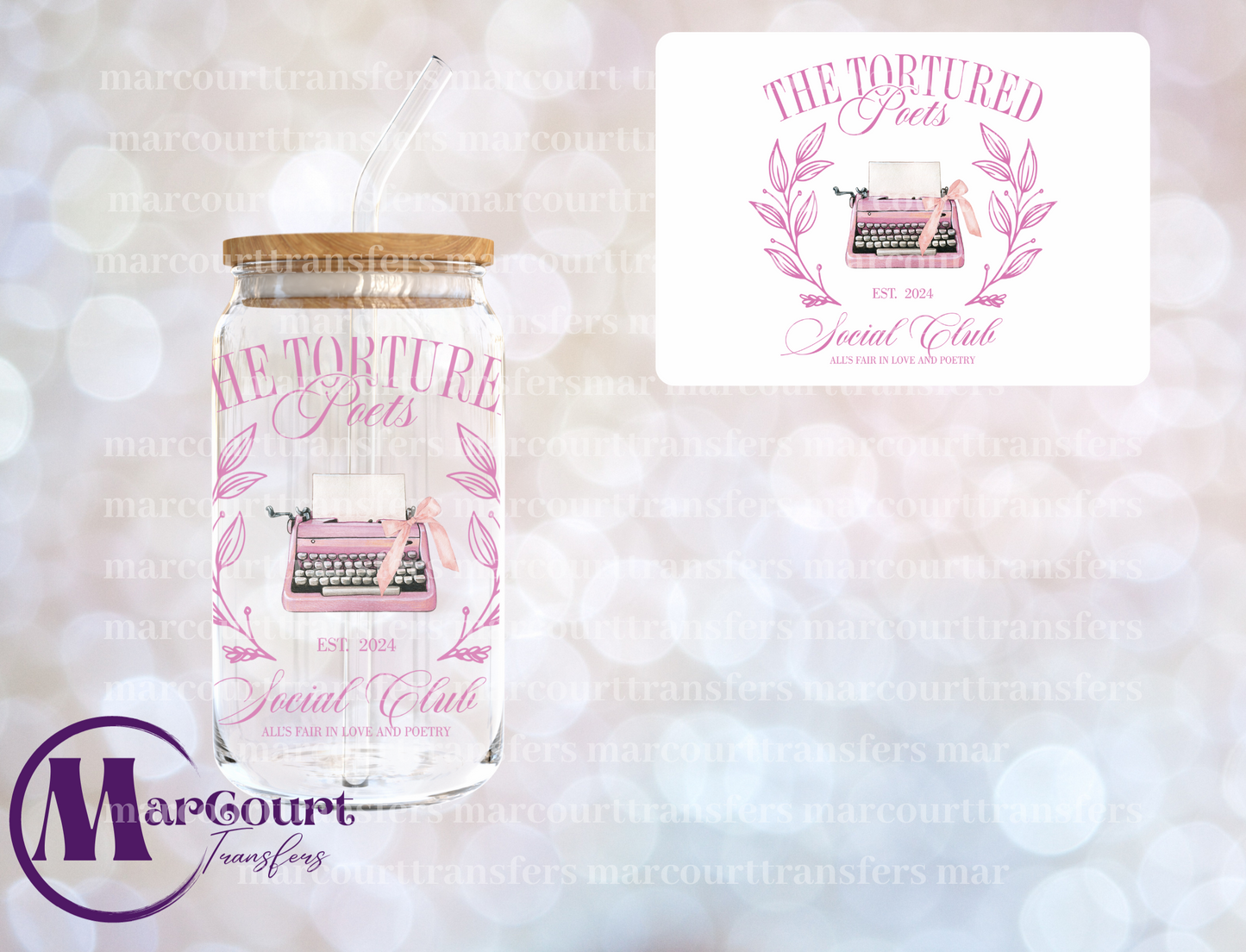 THE TORTURED POETS SOCIAL CLUB-DECAL-UV DTF CUP WRAP