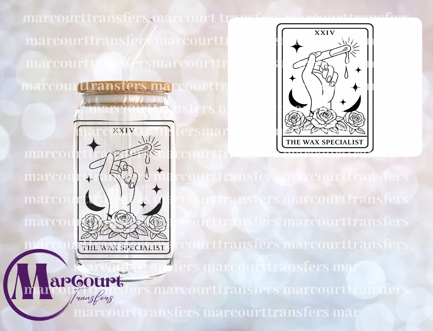 THE WAX SPECIALIST TAROT CARD-UV DTF CUP WRAP