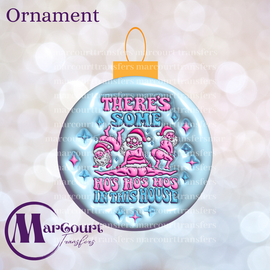 THERE'S SOME HO HOS ORNAMENT-UV DTF CUP WRAP