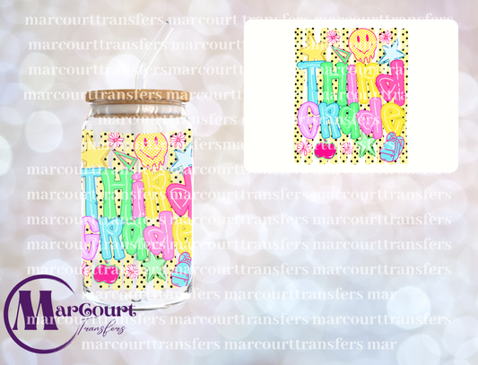 THIRD GRADE PREPPY-UV DTF CUP WRAP