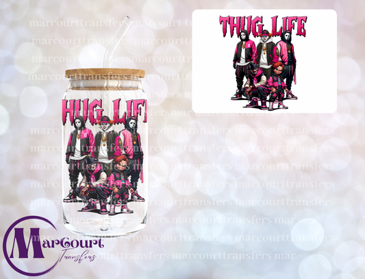 THUG LIFE HORROR GUYS PINK- DECAL-UV DTF CUP WRAP