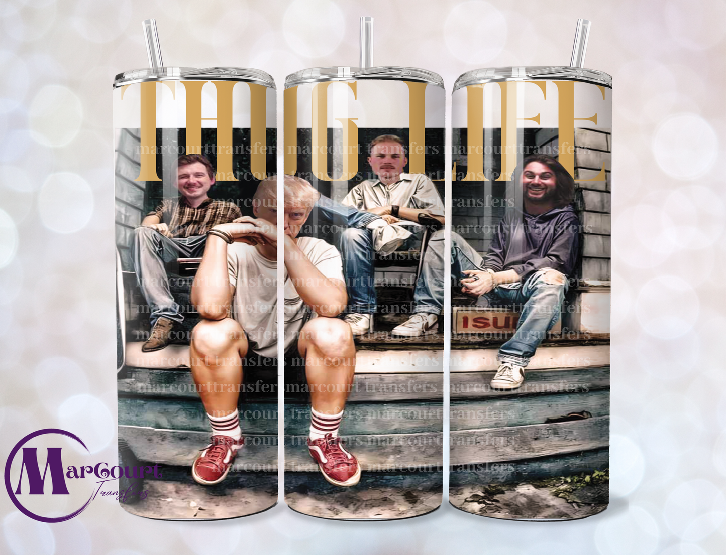 TRUMP THUG LIFE -SKINNY TUMBLER TRANSFER