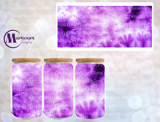 TIE DYE PURPLE-16 0Z-UV DTF CUP WRAP