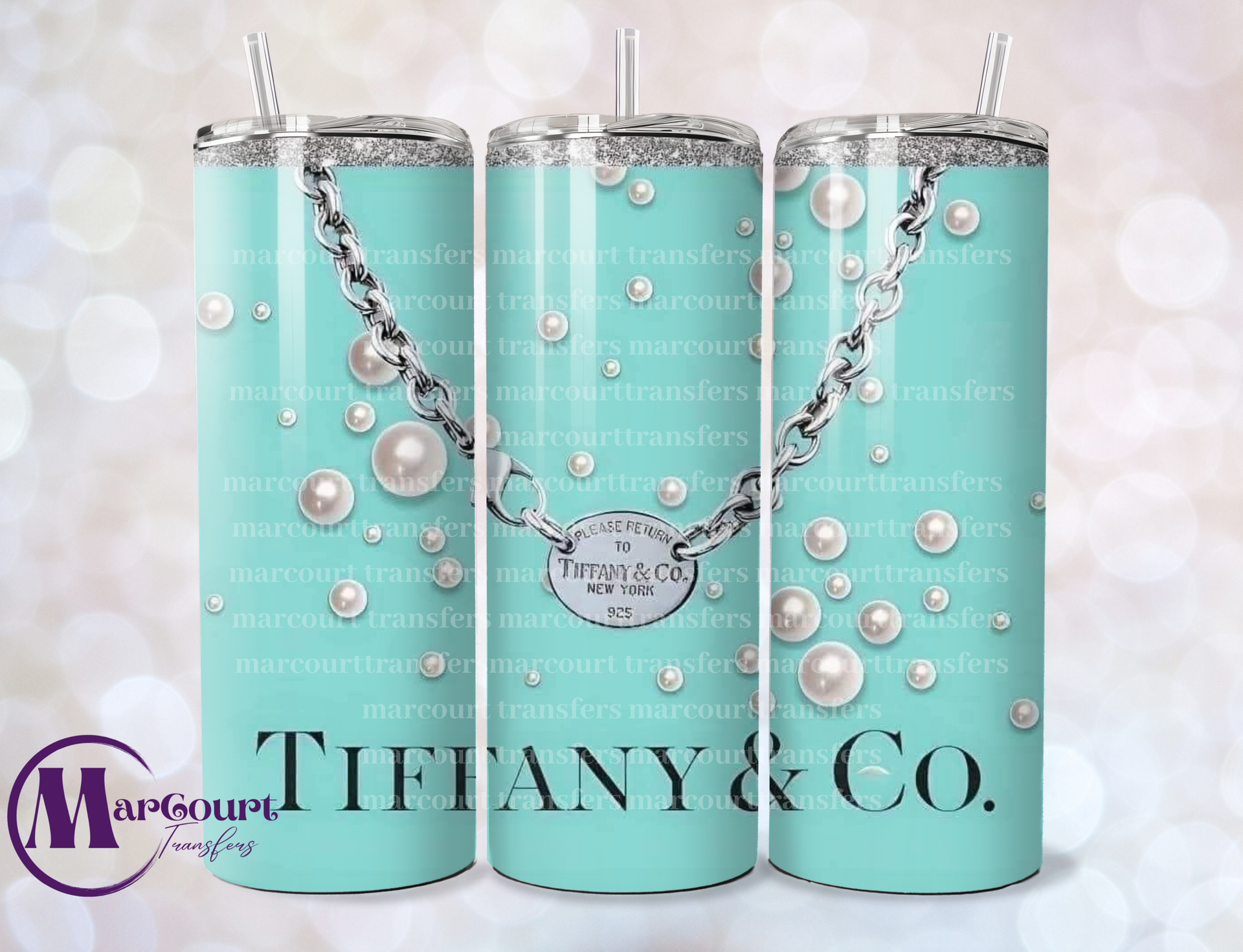 TIFFANY AND CO. INSPIRED-SKINNY TUMBLER TRANSFER (SUBLIMATION