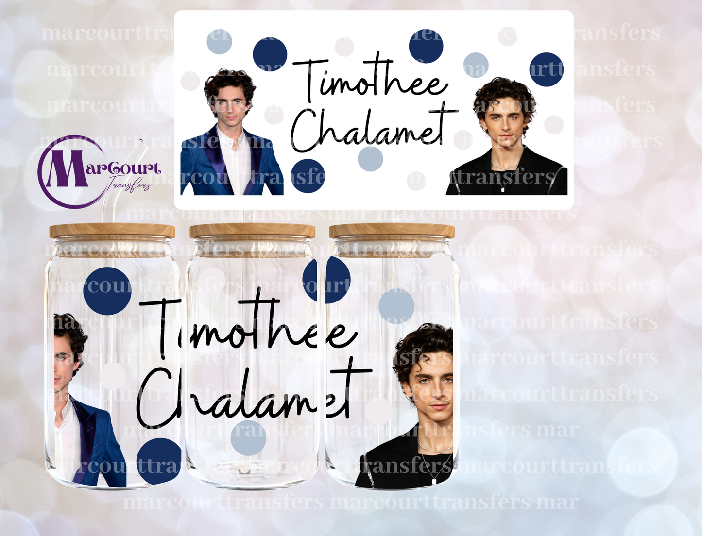 TIMOTHEE CHALAMET-16 0Z-UV DTF CUP WRAP