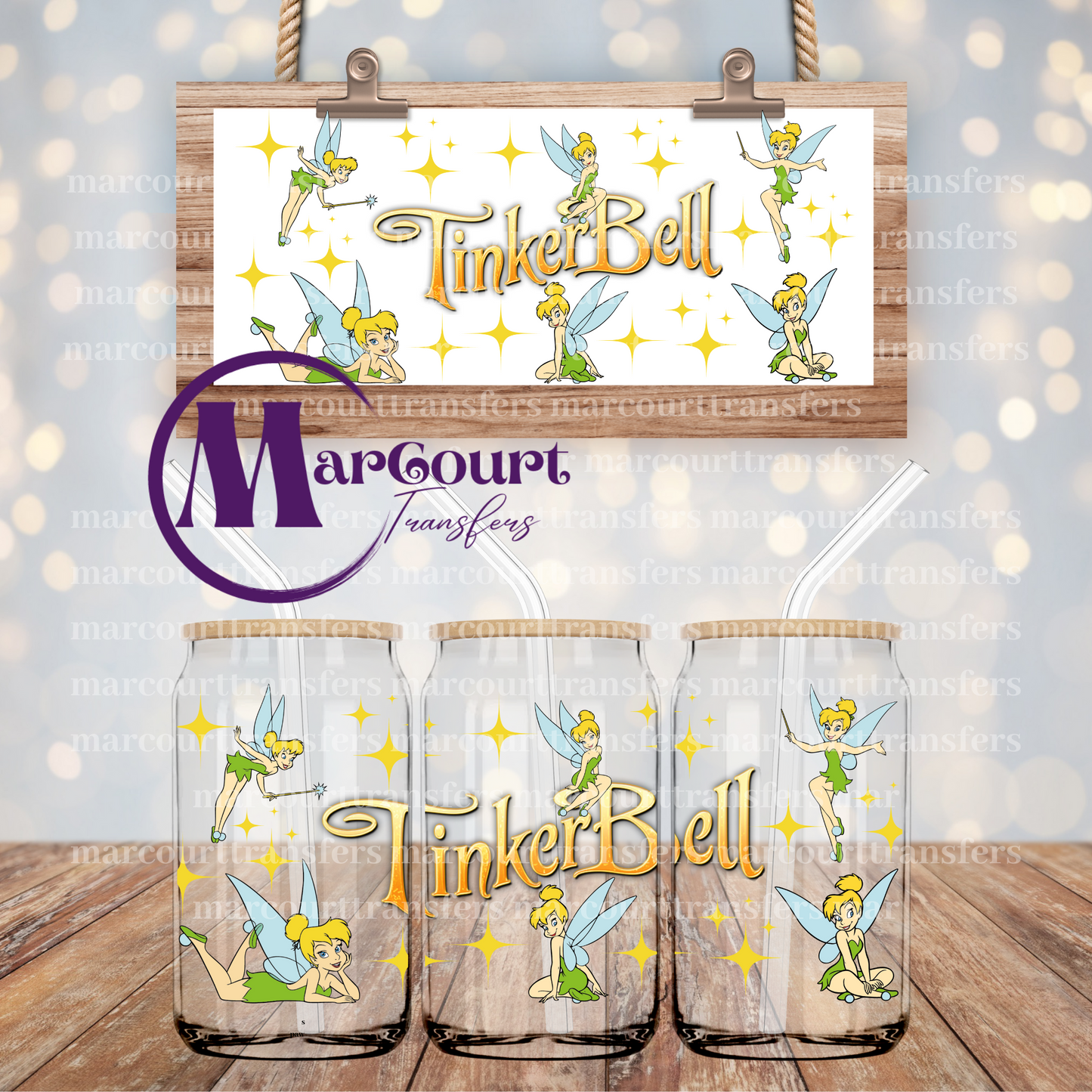 TINKERBELL 2-16 0Z-UV DTF CUP WRAP