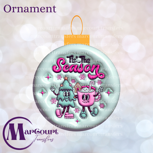 TIS THE SEASON ORNAMENT-UV DTF CUP WRAP