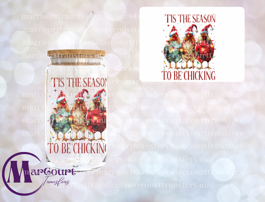 TIS THE SEASON TO BE CHICKING (RED)-DECAL-UV DTF CUP WRAP