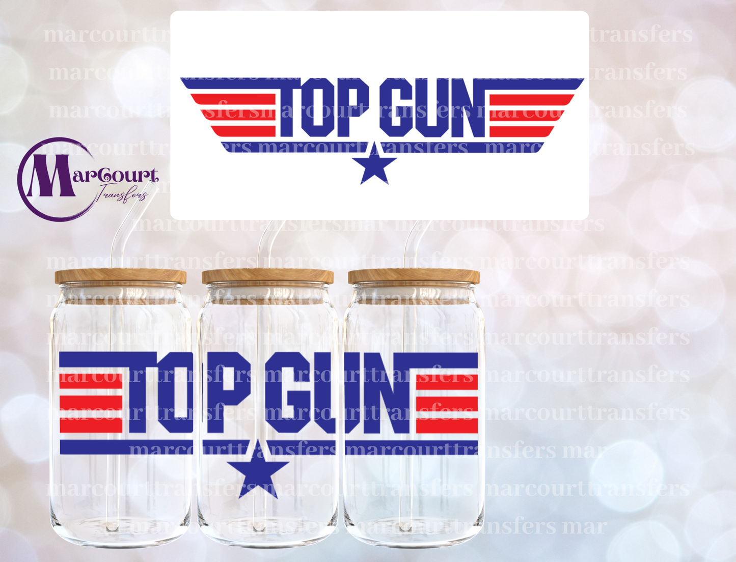 TOP GUN-16 0Z-UV DTF CUP WRAP