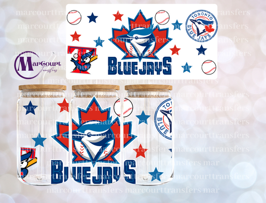 TORONTO BLUEJAYS-16 0Z-UV DTF CUP WRAP