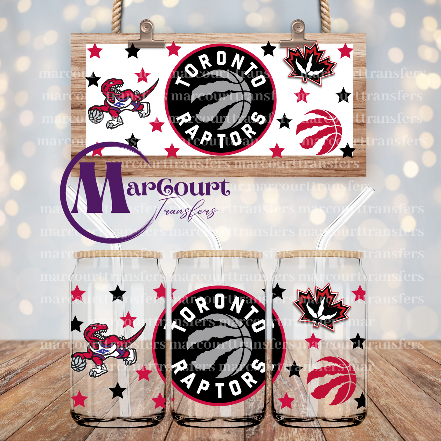 TORONTO RAPTORS-16 0Z-UV DTF CUP WRAP