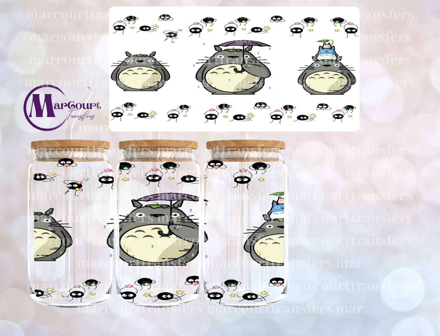 TOTORO-16 0Z-UV DTF CUP WRAP