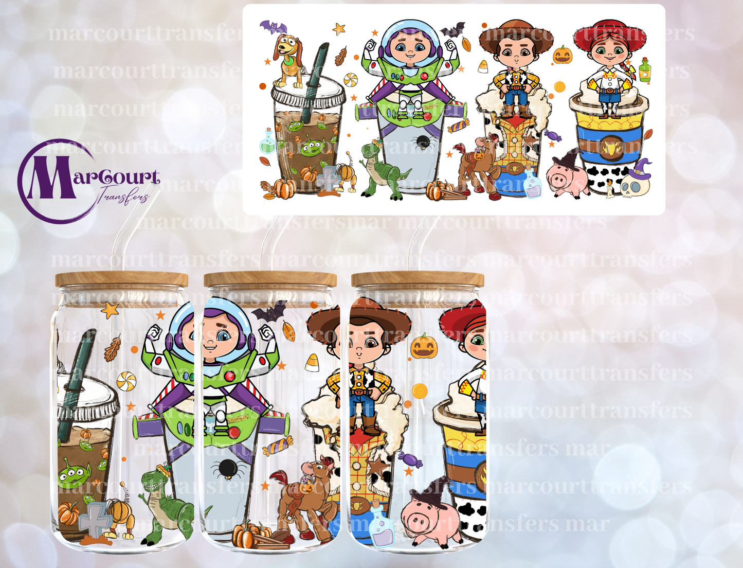 TOY STORY CUPS-16 0Z-UV DTF CUP WRAP