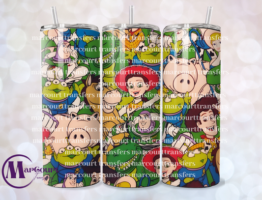 TOY STORY WITH ALIENS-SKINNY TUMBLER TRANSFER