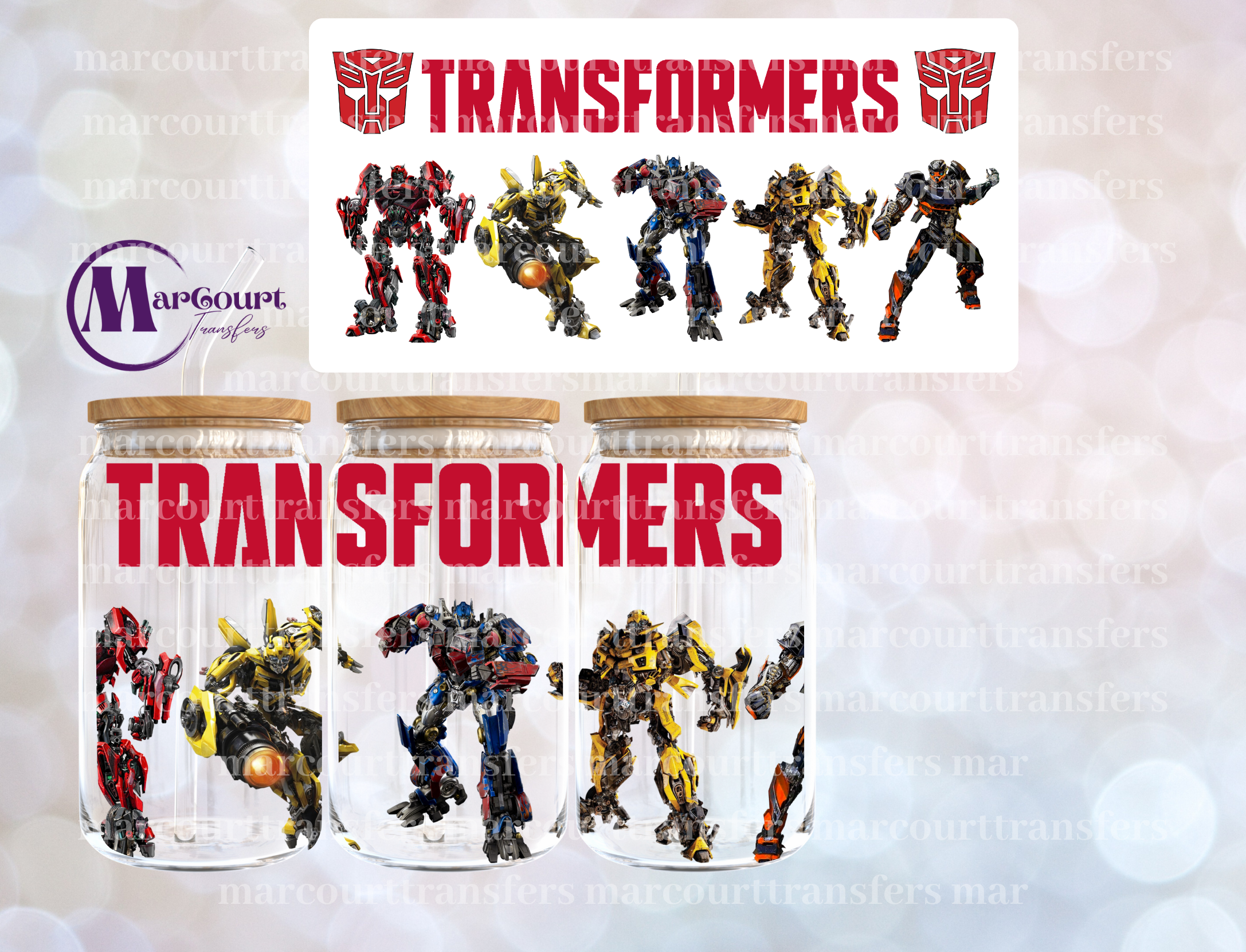 Transformers Wrapping TRANSFORMERS-16 0Z-UV DTF CUP WRAP – MarCourt Transfers