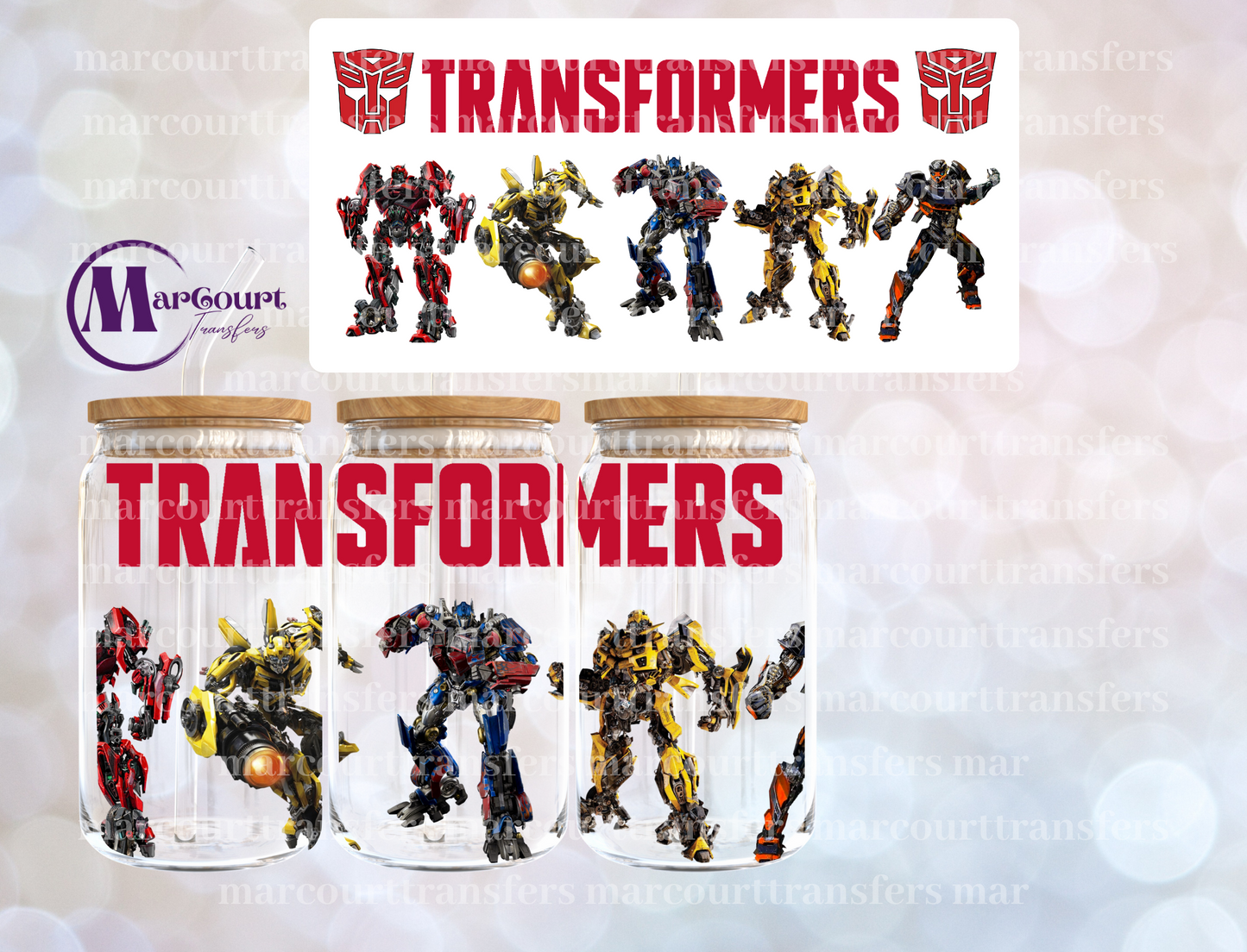 TRANSFORMERS-16 0Z-UV DTF CUP WRAP