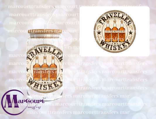 TRAVELLER WHISKEY-UV DTF CUP WRAP