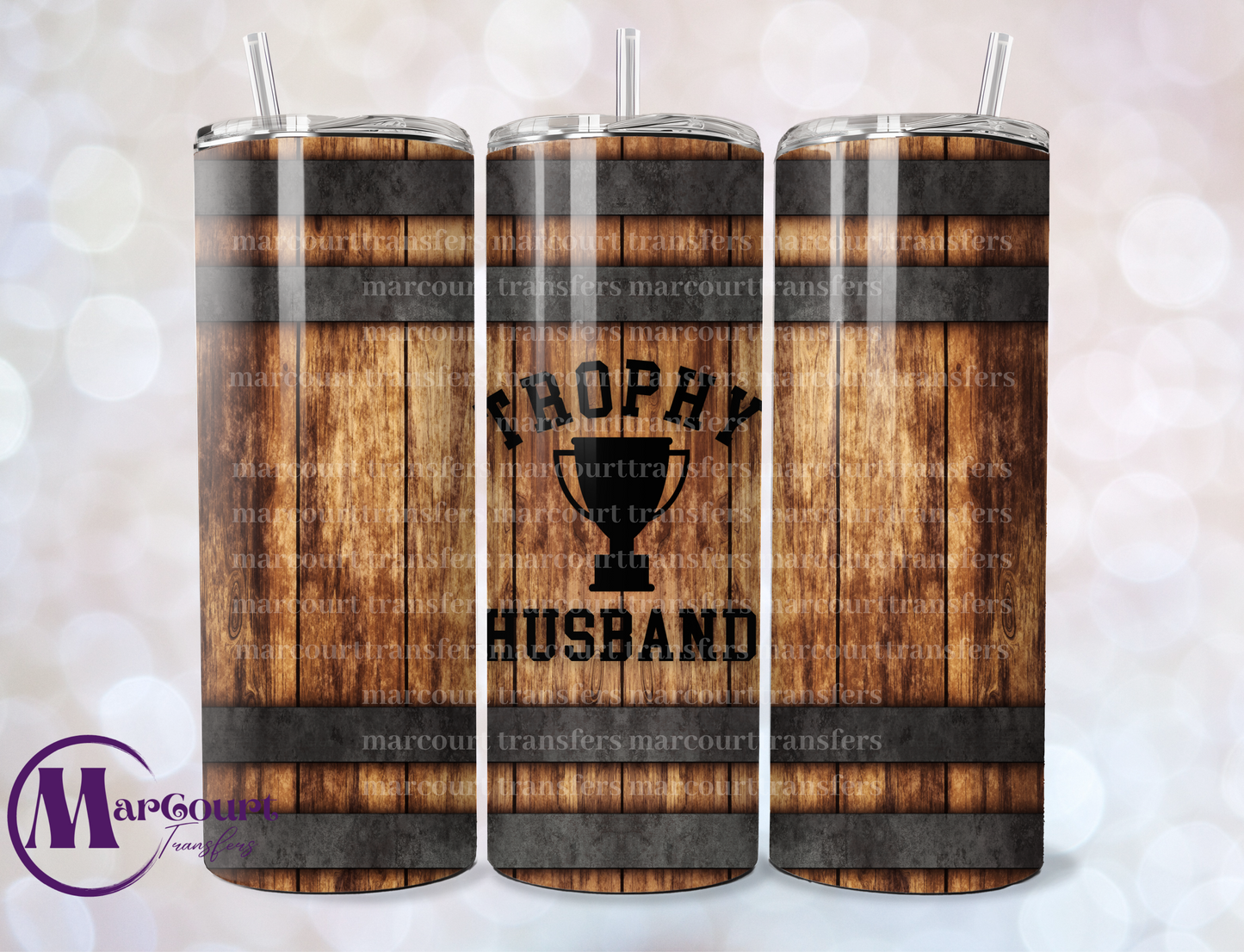 TROPHY HUSBAND-SKINNY TUMBLER TRANSFER