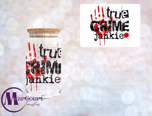 TRUE CRIME JUNKIE-DECAL-UV DTF CUP WRAP