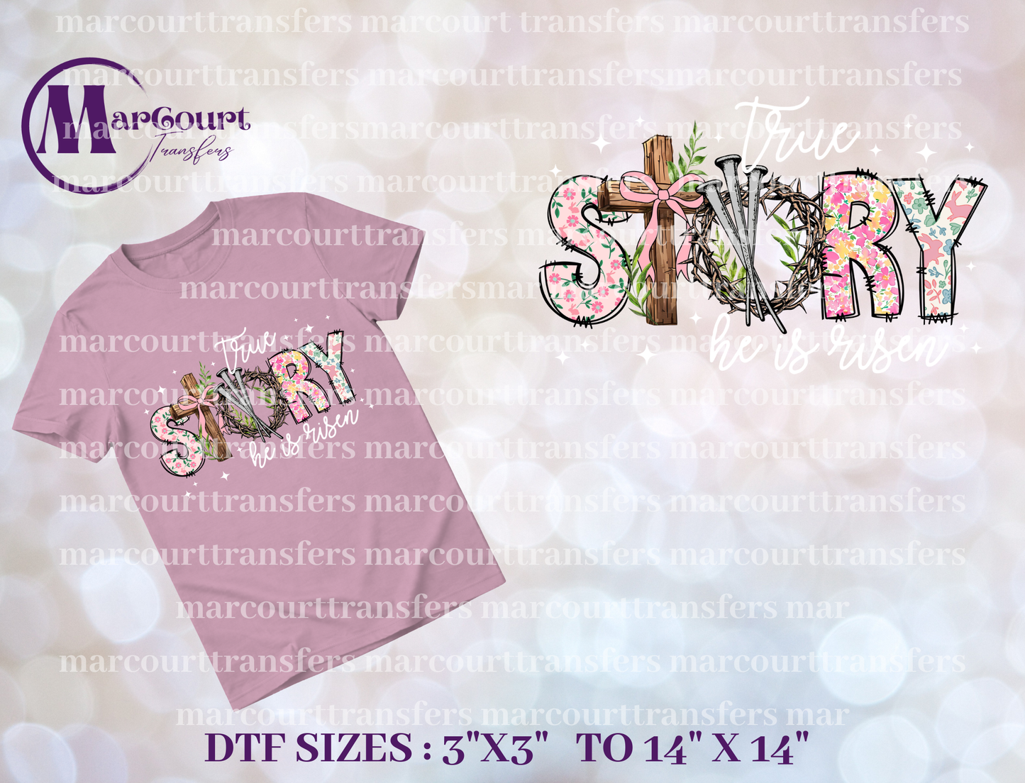 DTF-TRUE STORY HE IS RISEN 2 WHITE