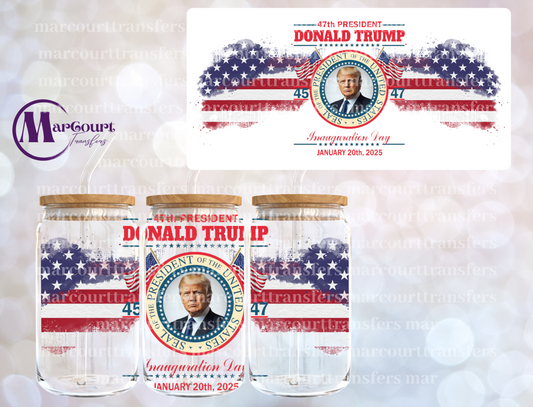 TRUMP INAUGURATION DAY-16 0Z-UV DTF CUP WRAP