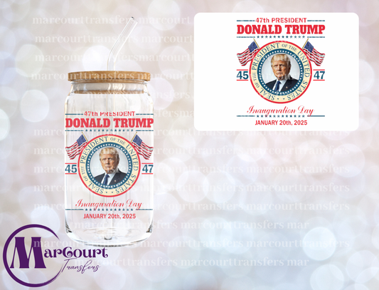 TRUMP INAUGURATION DAY-DECAL-UV DTF CUP WRAP