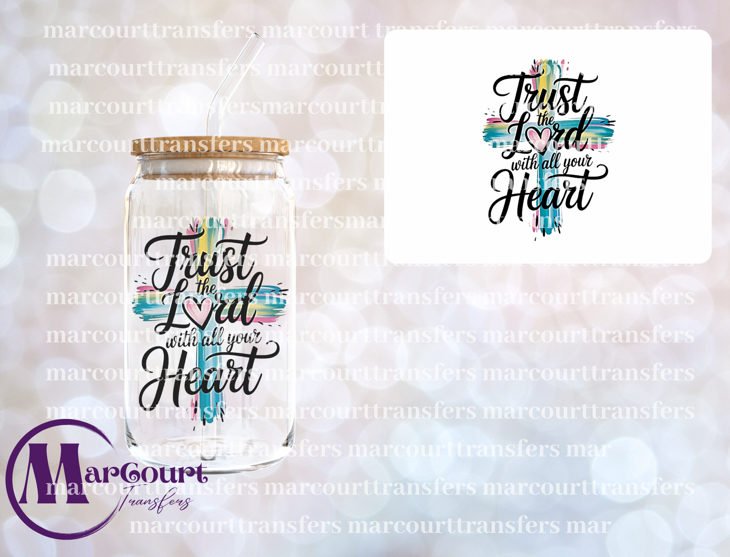 TRUST THE LORD (WATERCOLOR)-DECAL-UV DTF CUP WRAP