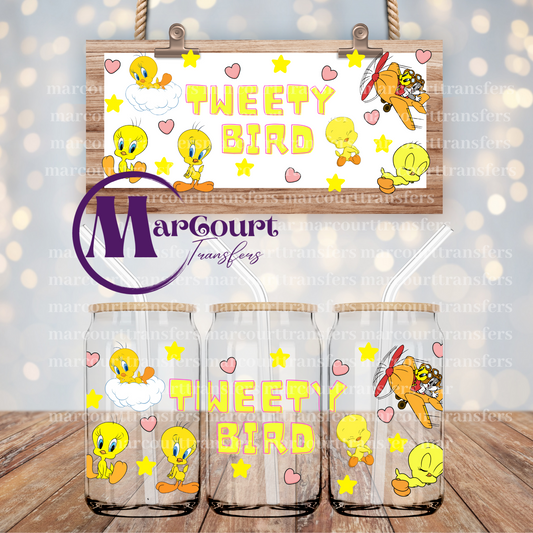 TWEETY BIRD-16 0Z-UV DTF CUP WRAP