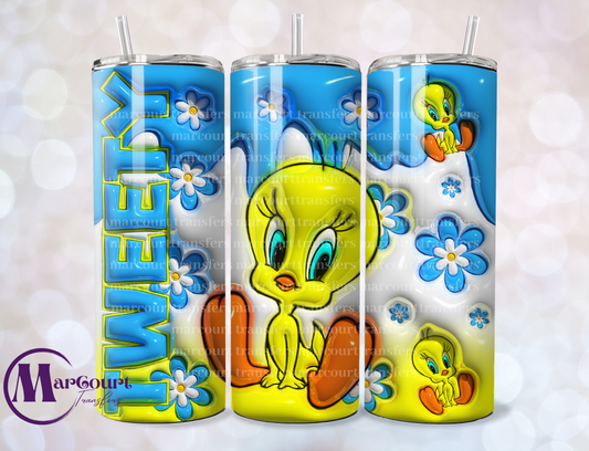 TWEETY INFLATED-SKINNY TUMBLER TRANSFER