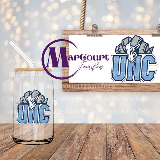 UNC TAR HEELS RAM-DECAL-UV DTF CUP WRAP