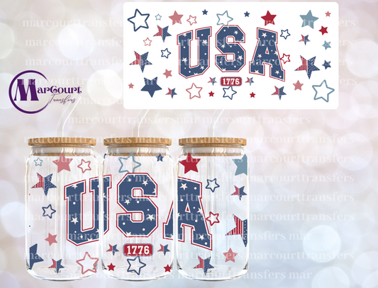 USA 1776-16 0Z-UV DTF CUP WRAP