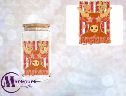 FAUX GLITTER UT MASCOT-DECAL-UV DTF CUP WRAP