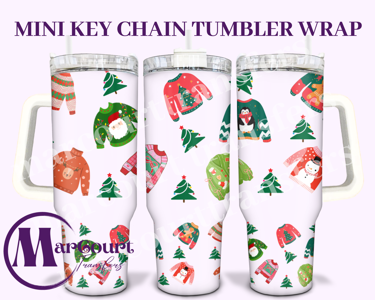 UGLY CHRISTMAS SWEATER MINI TUMBLER-MINI TUMBLER KEYCHAIN WRAP