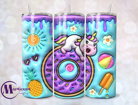 UNICORN INFLATED-SKINNY TUMBLER TRANSFER