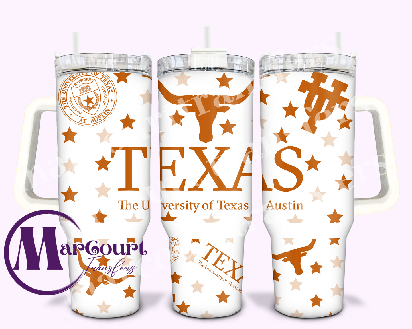 UNIVERSITY OF TEXAS-40 0Z-UV DTF CUP WRAP