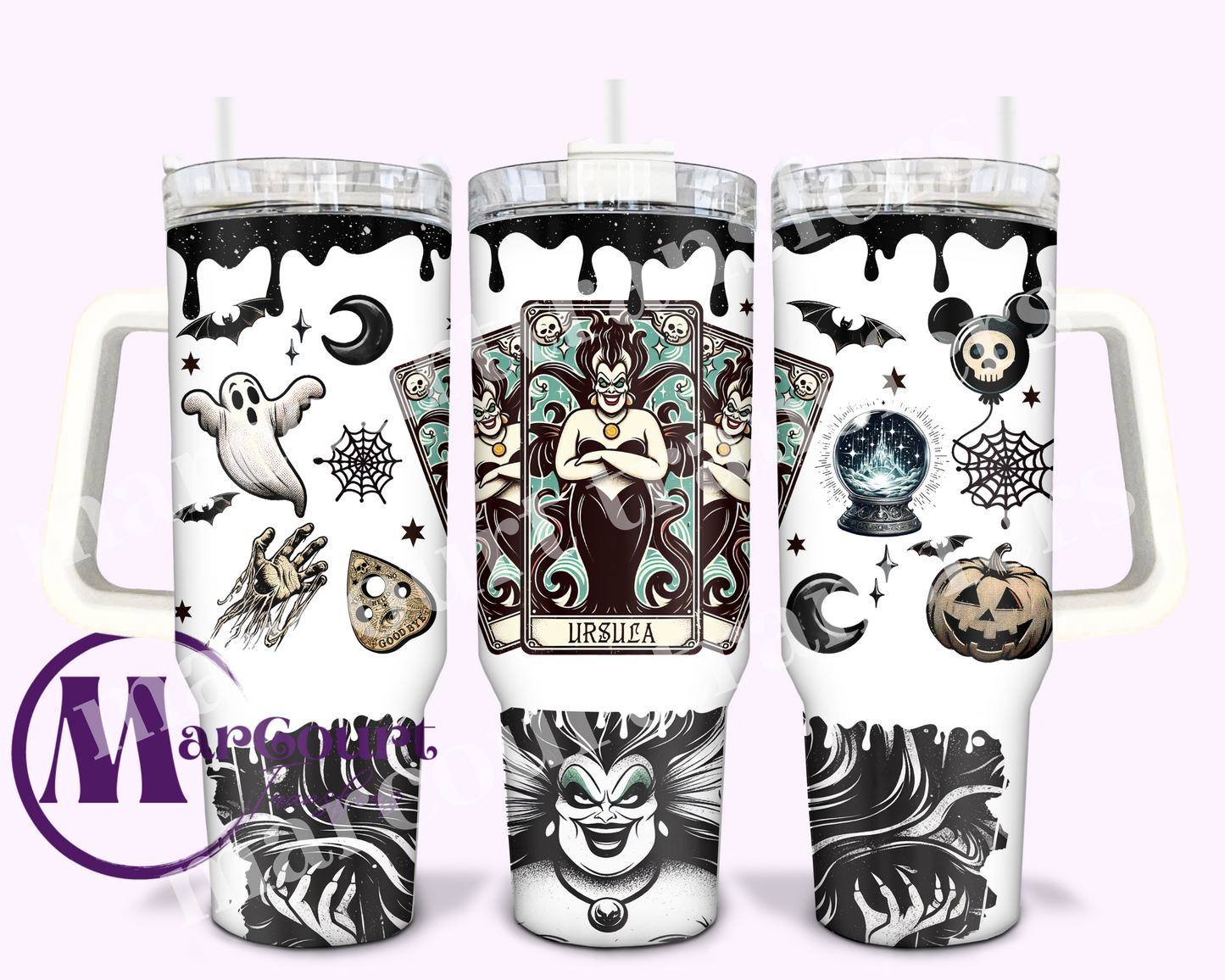 URSULA  HALLOWEEN-40 0Z-UV DTF CUP WRAP