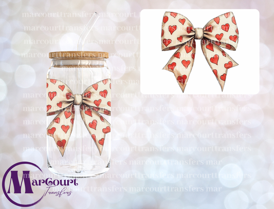 VALENTINE COQUTTE BOW 2-DECAL-UV DTF CUP WRAP