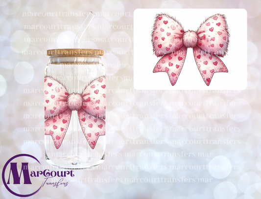 VALENTINE COQUTTE BOW 6-DECAL-UV DTF CUP WRAP