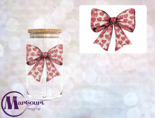 VALENTINE COQUTTE BOW 7-DECAL-UV DTF CUP WRAP