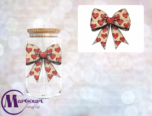 VALENTINE COQUTTE BOW 8-DECAL-UV DTF CUP WRAP